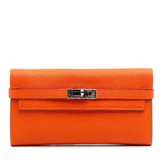 Pre-Loved Hermes Chevre Mysore Kelly Longue Wallet - Picture 1 of 12